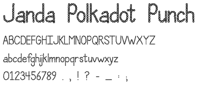 Janda Polkadot Punch font